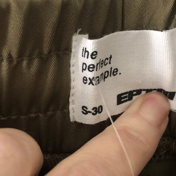 EPTM Men's Cargo Pants Olive Green Straps & Pockets Size Small 30W - Picture 9 of 13